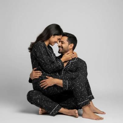 Constellation Print Couple Matching Pajamas